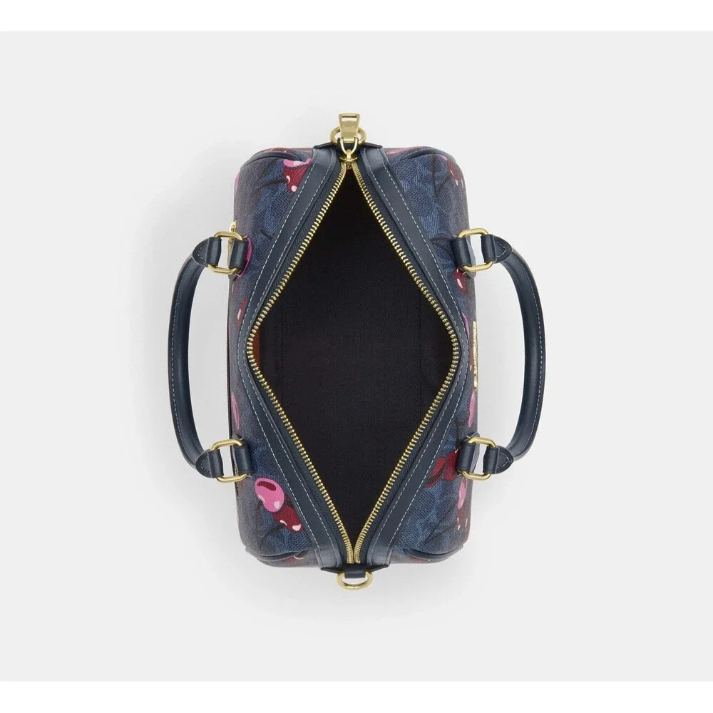 Coach Rowan Satchel Bag In Signature Canvas With Cherry Print CY692 - Picture 8 of 15